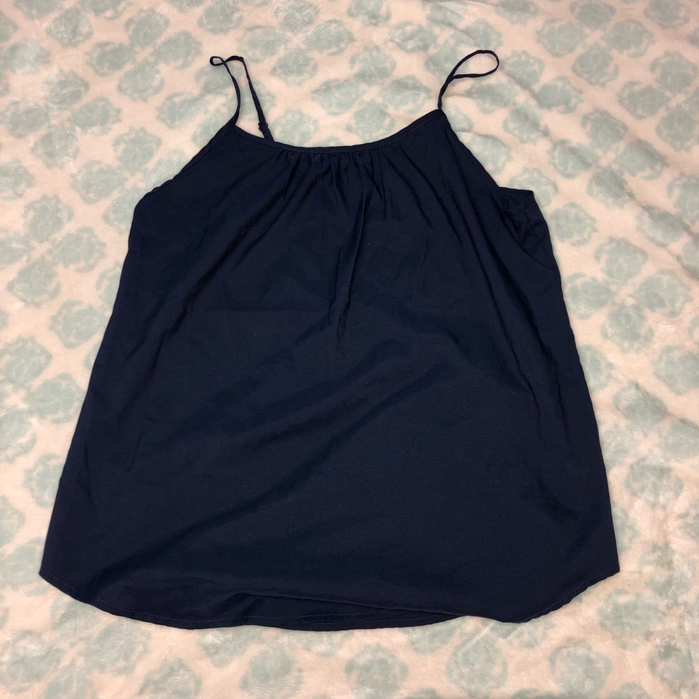 navy tank top